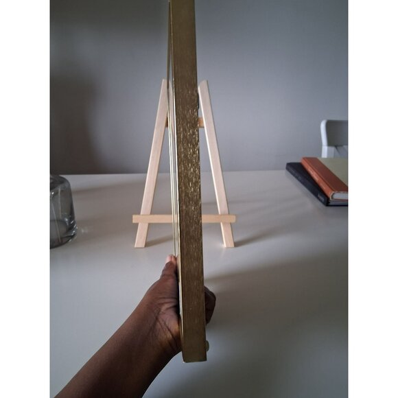 Vintage White Moth Acrylic & Ink Painting Artwork By Jan Metzler In Gold Frame - Picture 5 of 10